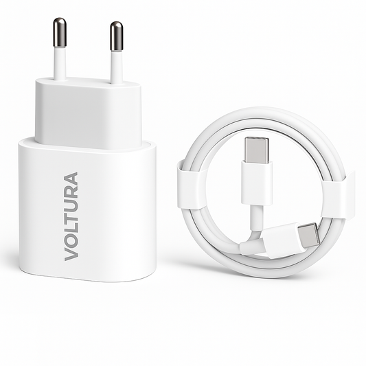 Voltura 20W USB-C Hurtiglader + USB-C til USB-C