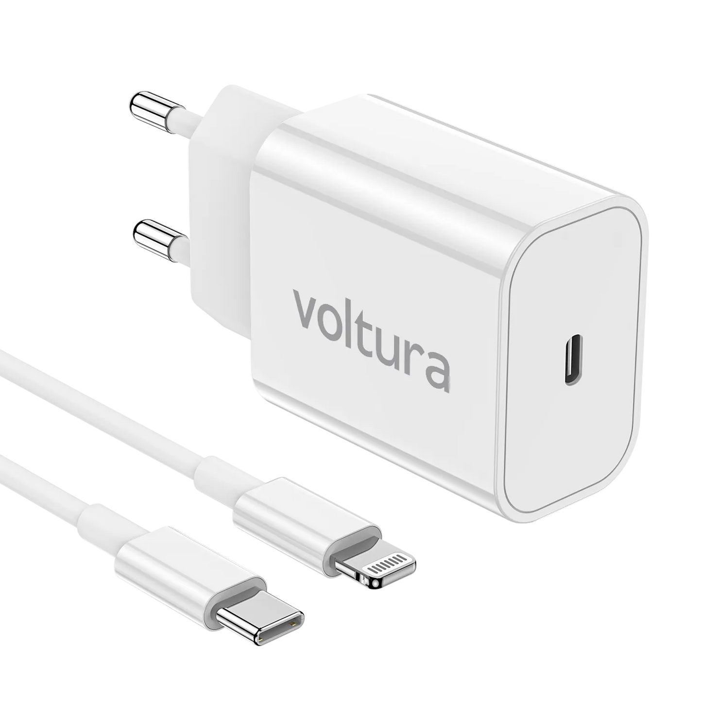 Voltura 20W USB-C Adapter + USB-C til Lightning-kabel