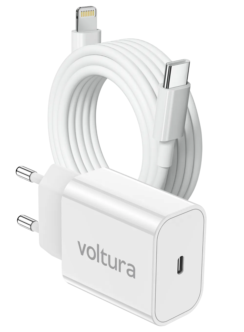 Voltura 20W USB-C Adapter + USB-C til Lightning-kabel